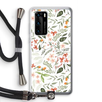 Sweet little flowers: Huawei P40 Transparant Hoesje met koord