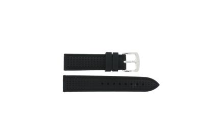 Horlogeband Universeel JD752-BS Silicoon Zwart 22mm