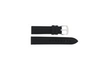 Horlogeband Universeel JD752-BS Silicoon Zwart 22mm