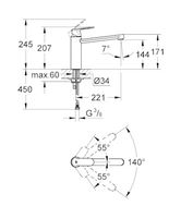 Grohe Eurosmart Cosmopolitan keukenkraan medium Chroom - thumbnail