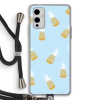Ananasjes: OnePlus 9 Transparant Hoesje met koord