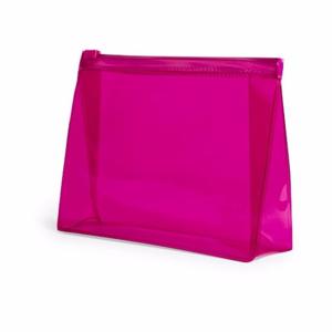 Mini toilettas/make-up etui - roze - 17 x 12 cm - Makeuptassen/toilettassen - Make-up opbergen