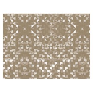 Retro stijl placemats van vinyl 40 x 30 cm beige