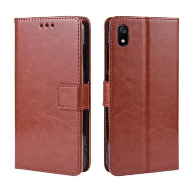 Retro Crazy Horse textuur horizontale Flip lederen case voor Xiaomi Redmi 7A met houder & card slots & Photo Frame (bruin)