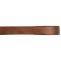Hobby/decoratie satijnen lint - bruin - 1 cm x 25 meter - cadeauverpakking - polyester