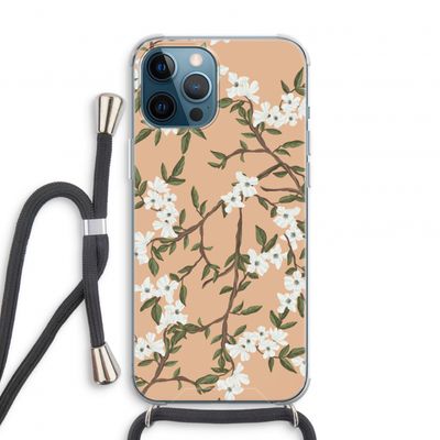 Blossoming spring: iPhone 12 Pro Transparant Hoesje met koord