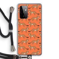Cheetah: Samsung Galaxy A72 5G Transparant Hoesje met koord
