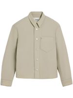 AMI Paris logo-embroidered shirt jacket - Vert - thumbnail