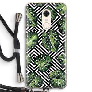 Geometrische jungle: Xiaomi Redmi 5 Transparant Hoesje met koord