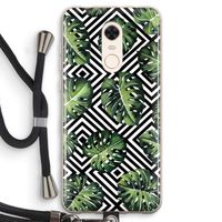Geometrische jungle: Xiaomi Redmi 5 Transparant Hoesje met koord