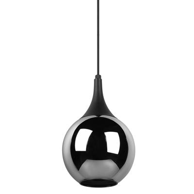 LED Railverlichting - Hanglamp - Trion Dual Yulo - 2 Fase - E14 Fitting - Rond - Mat Zwart - Glas
