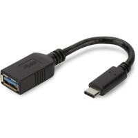 Digitus USB 3.2 Gen 1 (USB 3.0) Adapter [1x USB 3.2 Gen 1 bus A (USB 3.0) - 1x USB 3.2 Gen 1 stekker C (USB 3.0)] AK-300315-001-S 0.15 m Rond, Stekker past op - thumbnail