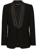 Dolce & Gabbana blazer boutonné à sequins en all over - Noir