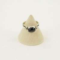 Zilveren Ring met Zwarte ster Diopside Maat 16,5 (Sterling Zilver 925) - thumbnail