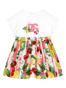 Dolce & Gabbana Kids robe à imprimé graphique - Blanc