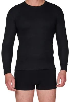 Thermo heren shirt lange mouw - Viscose Thermisch ondergoed heren ronde hals