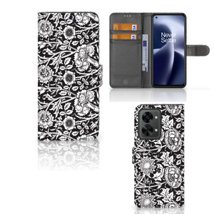 OnePlus Nord 2T Hoesje Black Flowers