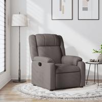 Fauteuil verstelbaar stof taupe