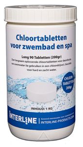 Interline chloortabletten long90 200gram/1kg