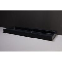 Forzalaqua Palermo Wastafel 120 cm Basalt Gezoet 120,5x51,5x9 cm 1 wasbak zonder kraangaten