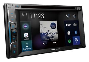 Pioneer AVH-Z3200DAB Autoradio met scherm dubbel DIN DAB+ tuner, Bluetooth handsfree, Aansluiting voor achteruitrijcamera