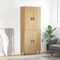 Hoge kast 69,5x34x180 cm bewerkt hout sonoma eikenkleurig