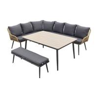 Garden Impressions Margriet lounge dining set - Naturel - 6 delig