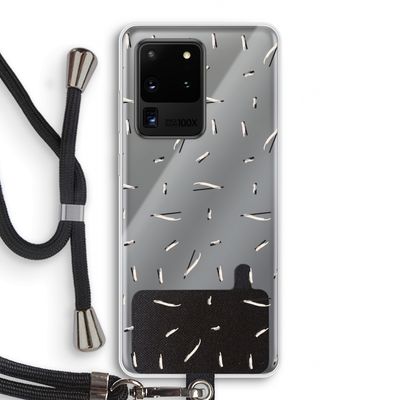 Hipster stripes: Samsung Galaxy S20 Ultra Transparant Hoesje met koord