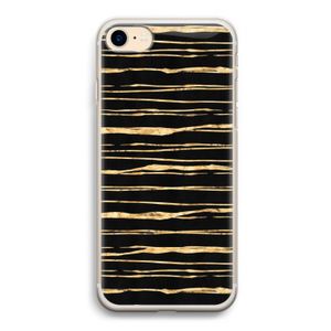 Gouden strepen: iPhone 7 Transparant Hoesje