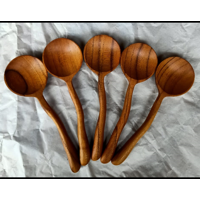 Papoose Toys Papoose Toys Teak Spoons/6pc - thumbnail