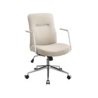 Bureaustoel met rugleuning en gebogen zitting, Cappuccinobeige