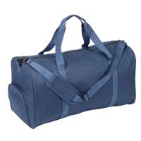 Sporttas/weekendtas met schoenenvak - blauw - 60 x 32 cm - 50 liter - Fitness/sporttassen