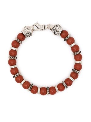 Emanuele Bicocchi bracelet à détails gravés - Rouge