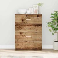 Dressoir met lade Oud hout 60 x 39 x 80 cm Bewerkt hout