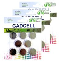 Gadcell knoopcel batterijen set - type CR2032 - 24x stuks - 3V Lithium - thumbnail