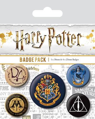 Harry Potter Hogwarts Button 5-pack Harry Potter Hogwarts Button 5-pack