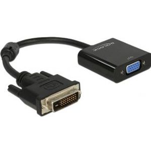 Delock 65658 Adapter DVI-D 24+1 male > VGA female zwart