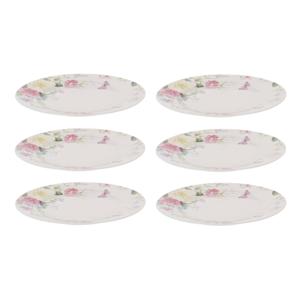 4goodz Spring set 6 stuks Porseleinen Ontbijtborden 19 cm met Bloemen