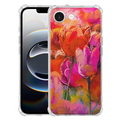 Apple iPhone 16e Hoesje - Tulips TPU Antishock
