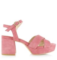 VIA VAI Cassia Six Roze Suede Sandalen met hak Dames
