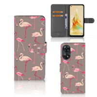 OPPO Reno8 T 4G Telefoonhoesje met Pasjes Flamingo
