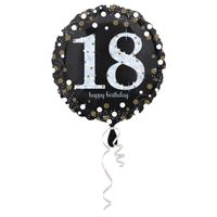 Folieballon 18 jaar Happy Birthday 43cm