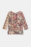T-shirt met boho-patch - WHITE - XL