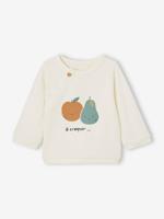 Babysweater fruit met opening voorkant ecru - thumbnail