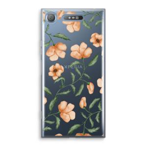 Peachy flowers: Sony Xperia XZ1 Transparant Hoesje