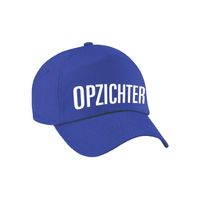 Carnaval verkleed pet / cap opzichter blauw voor dames en heren - Verkleedhoofddeksels