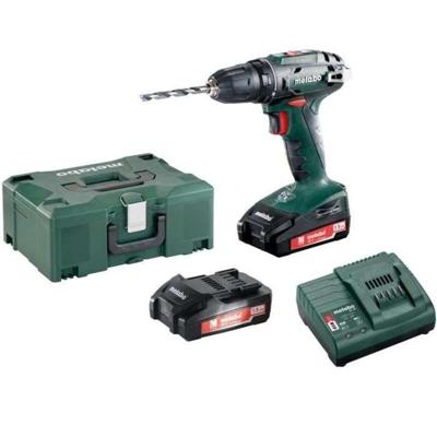 METABO BS 18 18 V schroefboormachine 2 x 1,5 Ah Li-Power SC 60 Plus Cof