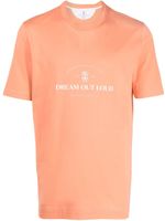 Brunello Cucinelli t-shirt à imprimé graphique - Orange
