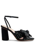 Loeffler Randall sandales Camellia à ornements en cristal - Noir - thumbnail