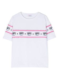 Chiara Ferragni Kids t-shirt à logo imprimé - Blanc